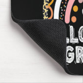 Hallo Leopard Rainbow Back to School Tee Mousepad (Ecke)