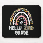 Hallo Leopard Rainbow Back to School Tee Mousepad (Vorne)