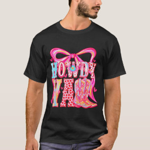 Hallo Leute Cowboy Stiefel Kokette Schleife Wester T-Shirt