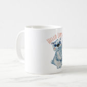 Hallo Liebe Watercolor Polar Bear Kaffee Tasse (Vorderseite Links)