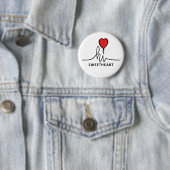 Hallo, Liebling (liefje, schattebout). Valentijnsd Button (Beispiel)