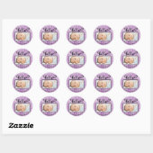 Hallo lila Punkte/Foto - Circle Sticker (Blatt)