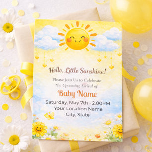 Hallo Little Sunshine Baby Shower Einladung