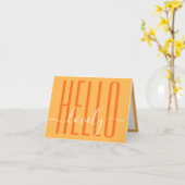 Hallo Lodern Moderne Typografie Script Kalligrafie Karte (Gelbe Blume)