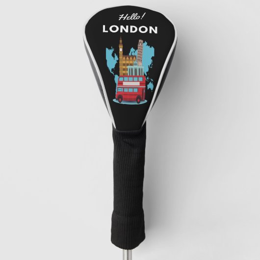 Hallo London Golf Head Cover Headcover (Vorderseite)