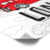 Hallo London | Handzeichen mit Schirm Poster (Ecke)