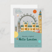 Hallo London Holiday & saisonale Postkarte (Vorne/Hinten)