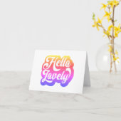 Hallo Love Postcard Retro Style Karte (Gelbe Blume)