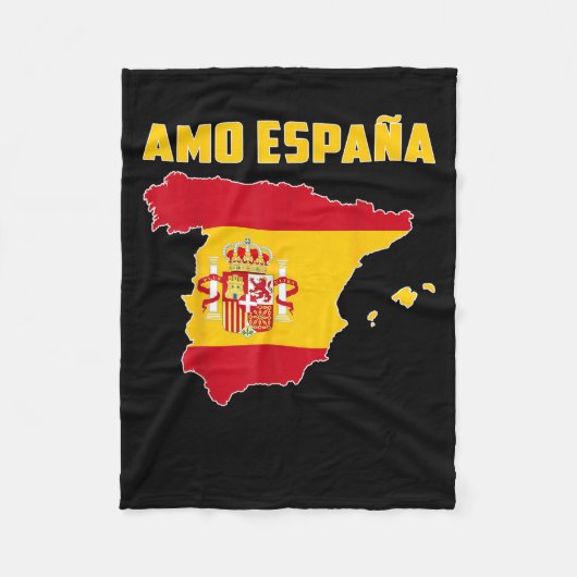 Hallo Madrid I Liebe Spanien Karte Flag Proud Span Fleecedecke (Vorderseite)