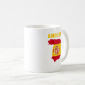 Hallo Madrid I Liebe Spanien Karte Flag Proud Span Kaffeetasse (VorderseiteRechts)