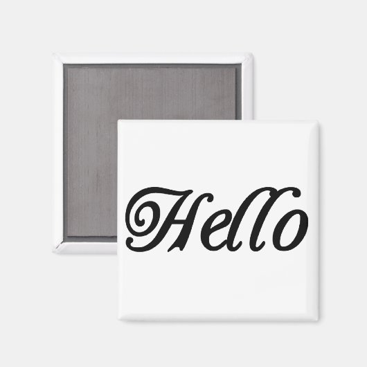 Hallo Magnet (Vorderseite/Rückseite)