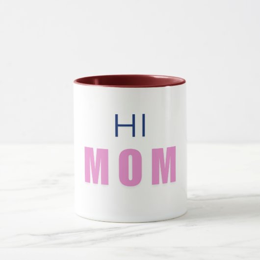 Hallo Mama Baby Mädchen Tasse (Zentrum)