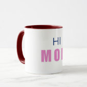 Hallo Mama Baby Mädchen Tasse (Vorderseite Links)