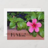 Hallo Mama! Blume Postkarte (Vorne/Hinten)