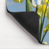 Hallo Mama! mousepad gelbe weiße Iris-Blumen (Ecke)