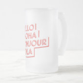 Hallo Mattierte Glass Beer Tasse (VorderseiteRechts)