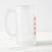 Hallo Mattierte Glass Beer Tasse (Links)