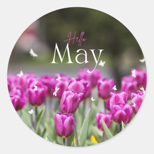 Hallo May Tulip Sticker (Vorderseite)