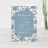 Hallo Mein Freund Vintage Blüten Karte (Vorderseite)