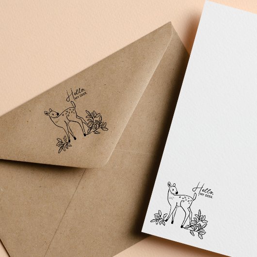 Hallo mein Hirsch Dekorative Kunsthandwerk Valenti Gummistempel