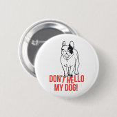 Hallo, mein Hund - Französischer Bulldog Button (Vorne & Hinten)