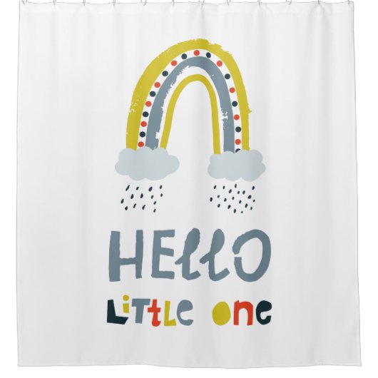 Hallo mein kleiner Regenbogen Duschvorhang (Vorderseite)