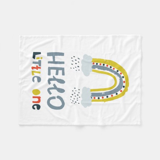 Hallo mein kleiner Regenbogen Fleecedecke (Vorderseite (Horizontal))