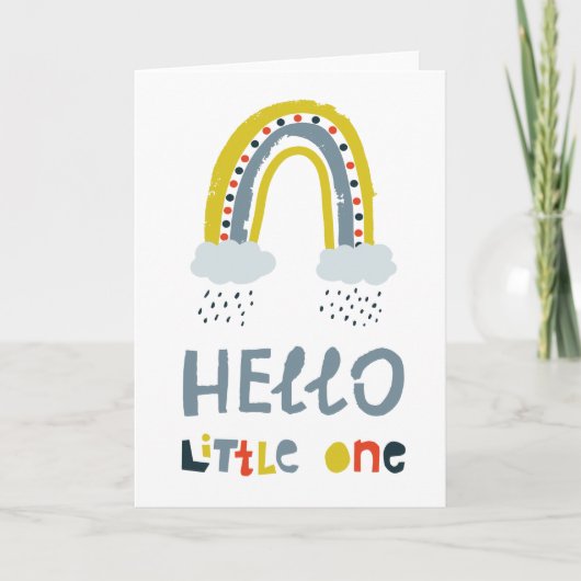 Hallo mein kleiner Regenbogen Karte (Vorderseite)
