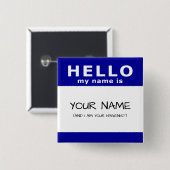 Hallo, mein Name Button (Vorne & Hinten)