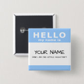 Hallo, mein Name Button (Vorne & Hinten)