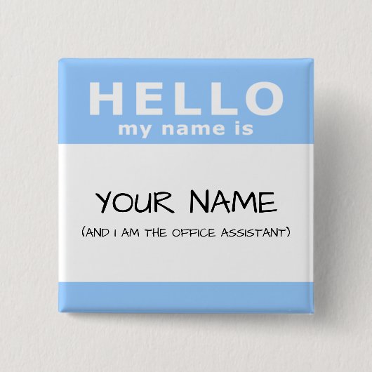 Hallo, mein Name Button (Vorderseite)
