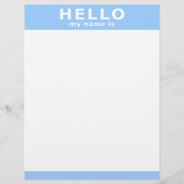 Hallo, mein Name ist... (Vorderseite)