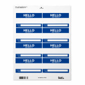 Hallo, mein Name ist.... Abzeichen / Aufkleber/ Et (Vorne)