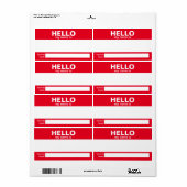 Hallo, mein Name ist.... Abzeichen / Aufkleber/ Et (Vorne)