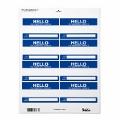 Hallo, mein Name ist.... Abzeichen / Aufkleber/ Et (Vorne)