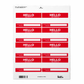 Hallo, mein Name ist.... Abzeichen / Aufkleber/ Et (Vorne)