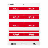 Hallo, mein Name ist.... Abzeichen / Aufkleber/ Et (Vorne)