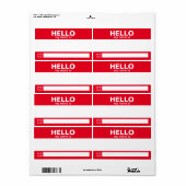 Hallo, mein Name ist.... Abzeichen / Aufkleber/ Et (Vorne)