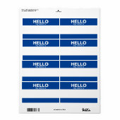 Hallo, mein Name ist.... Abzeichen / Aufkleber/ Et (Vorne)