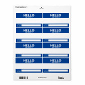 Hallo, mein Name ist.... Abzeichen / Aufkleber/ Et (Vorne)