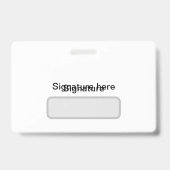 Hallo, mein Name ist Abzeichen Ausweis (Rückseite)