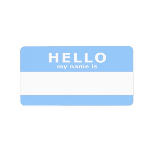 Hallo, mein Name ist: Adressaufkleber (Vorne)