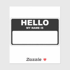 Hallo, mein Name ist Aufkleber