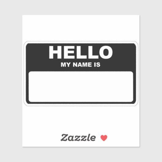 Hallo, mein Name ist Aufkleber (Blatt)