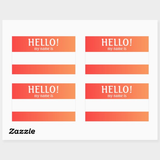 Hallo, mein Name ist Aufkleber (Blatt)