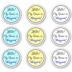 Hallo mein Name ist Aufkleber (Casual Tag Etikette