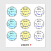 Hallo Mein Name ist Aufkleber (Lässige Markierunge (Blatt)