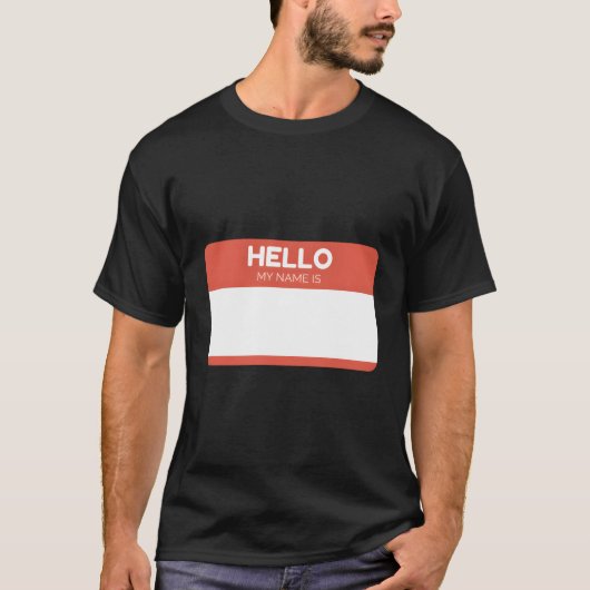 Hallo Mein Name ist - Benutzerdefiniertes Blinddes T-Shirt (Vorderseite)