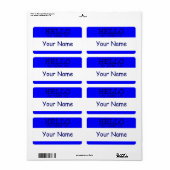 Hallo, mein Name ist Blaue Label-Vorlage (Vorne)