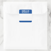 Hallo Mein Name ist Blue und White Name Aufkleber (Tasche)